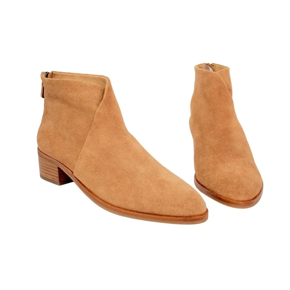 SOLUDOS Venetian Boots | Brown Suede Leather Ankle Boots Booties | 9.5